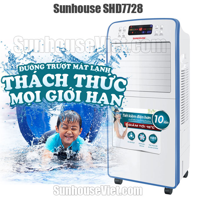 quat dieu hoa sunhouse shd7728 mat hoi nuoc giam nhiet nong