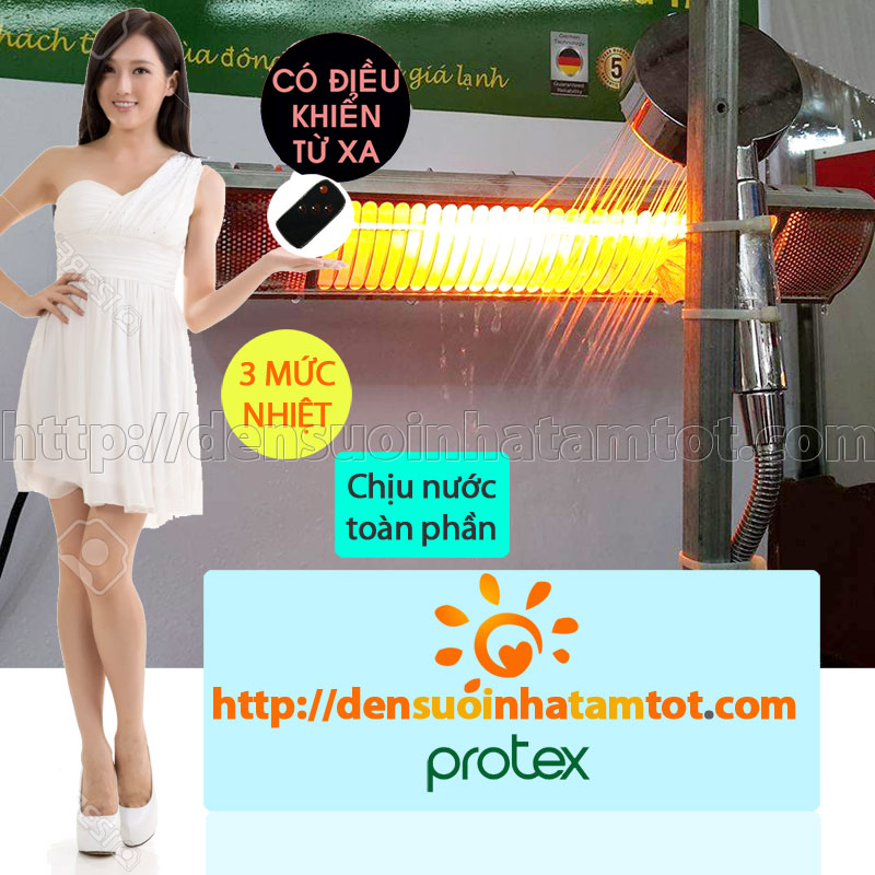 Đèn sưởi nhà tắm Protex PR001D sử dụng được trong môi trường nước