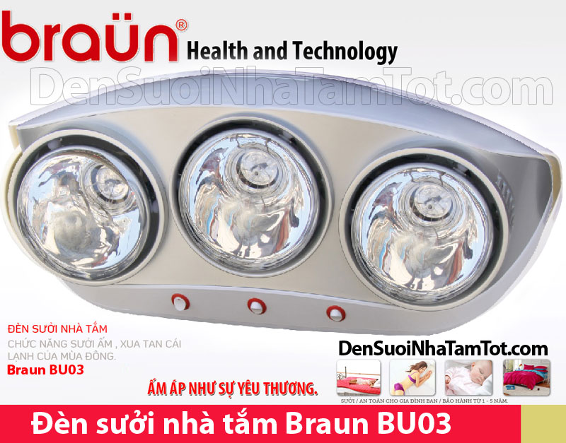 Đèn sưởi nhà tắm Braun BU03