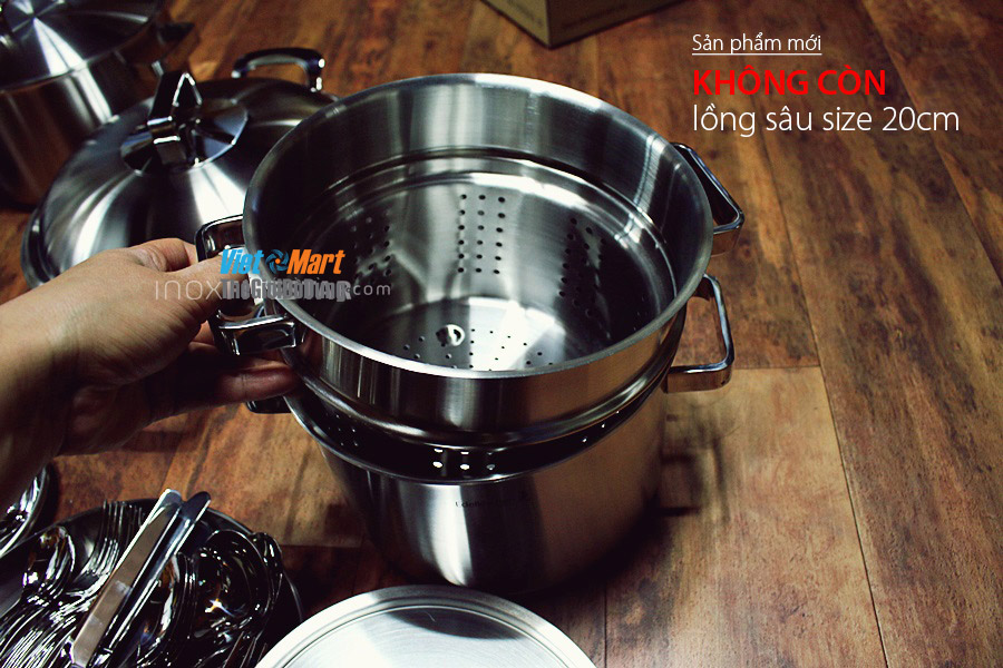 Bộ nồi inox Edelkochen plus new bỏ giá nhúng thực phẩm