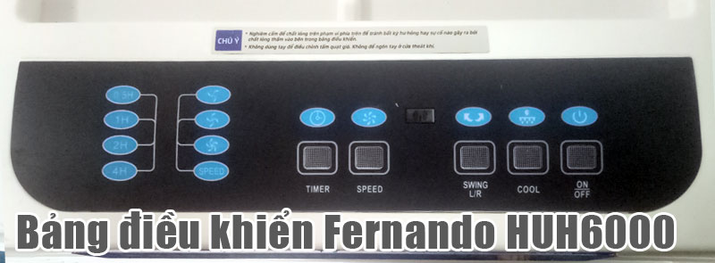 Bảng điều khiển của máy làm mát Fernando HUH6000
