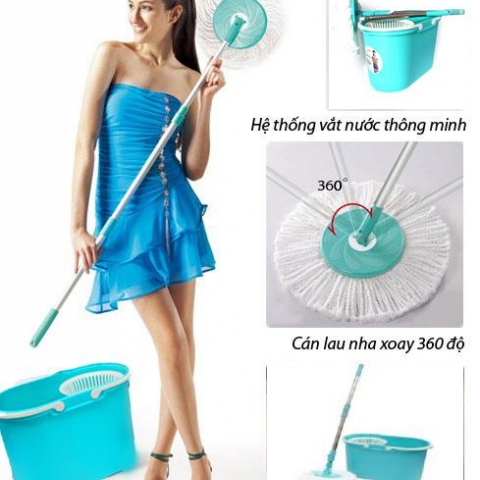 Cây lau nhà xoay 360 độ sooxto F1 Thái Lan có khả năng xoay tròn dễ dàng vệ sinh