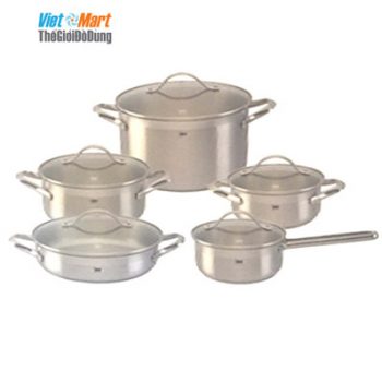 Bộ nồi inox Elo Belle 5 chiếc nắp kính