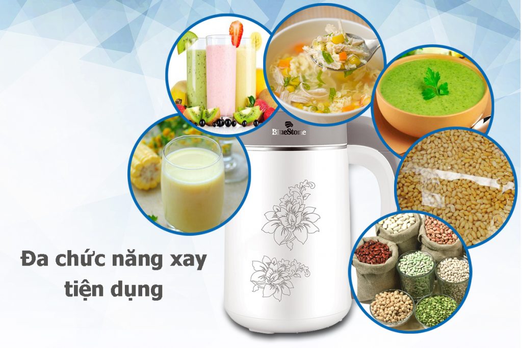 Máy làm sữa đậu nành bluestone SMB-7328 thiết kế nhỏ gon, hoa văn tinh tế
