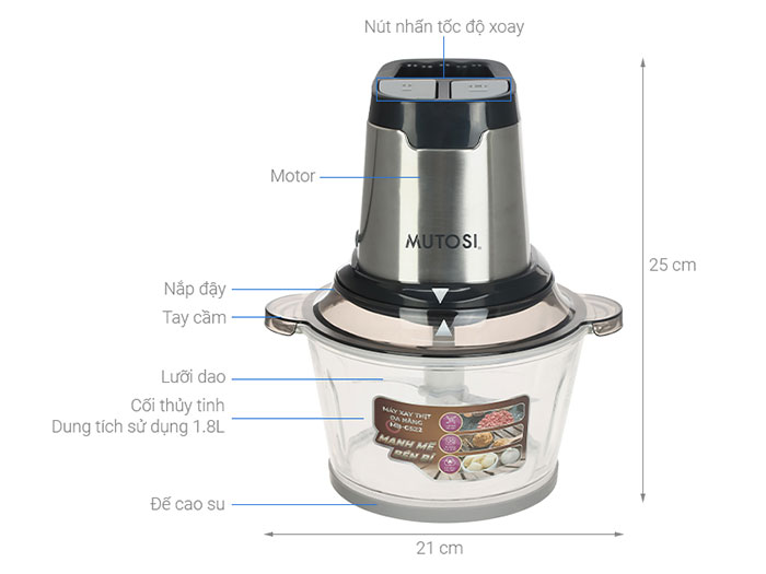 Máy xay thịt Mutosi MB-G522