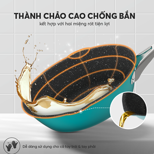 Chảo Inox liền khối Elmich Hera EL-8134.