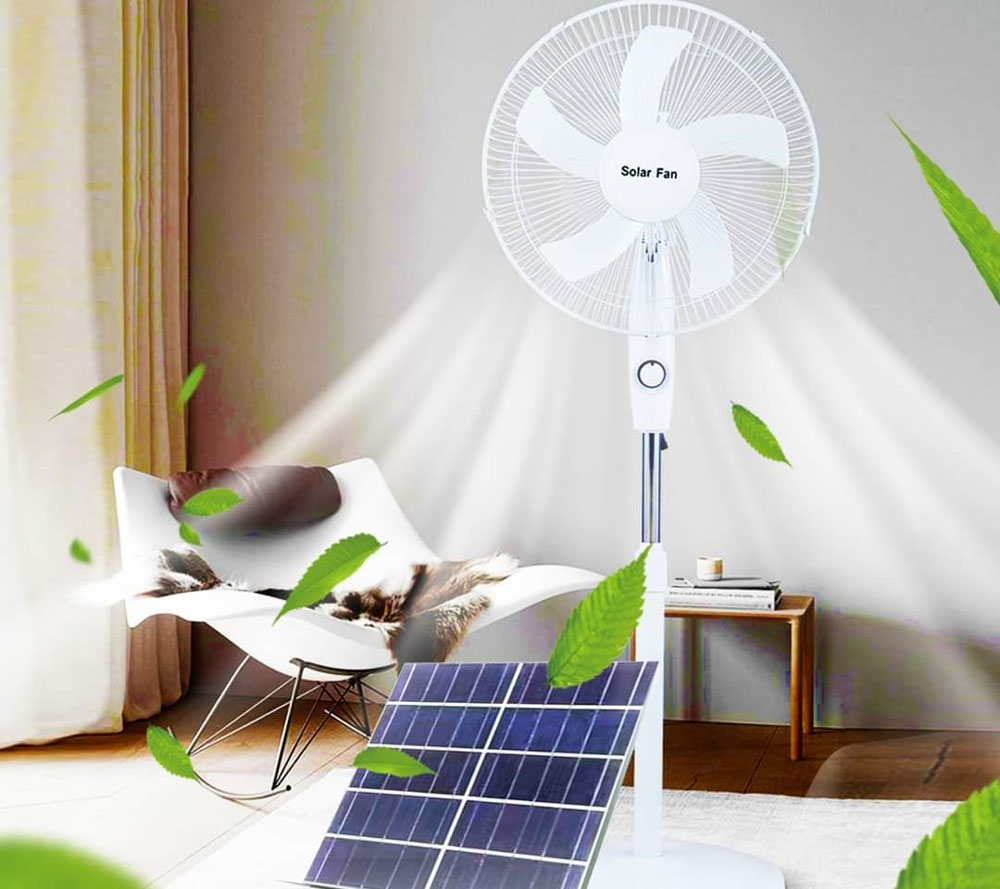 Quạt cây đứng tích điện Solar HS-168