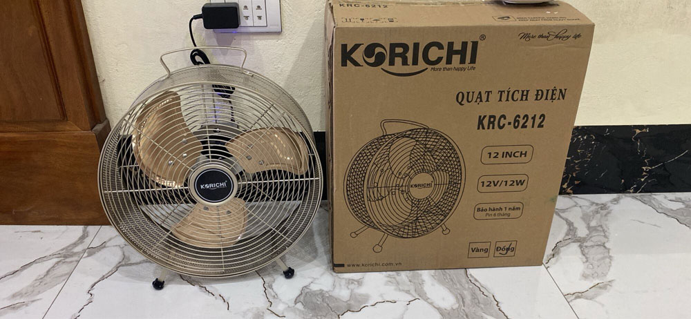 Quạt tích điện KORICHI KRC-6212