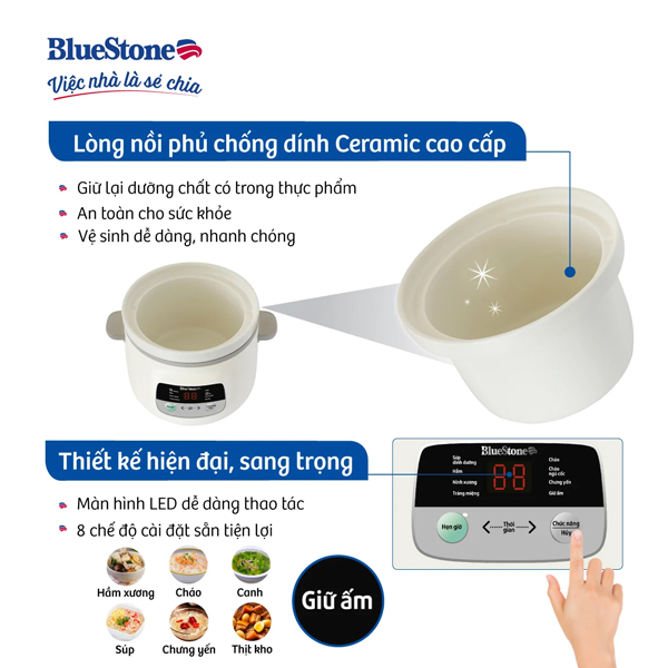 Nồi Nấu Chậm BlueStone SCB-6123