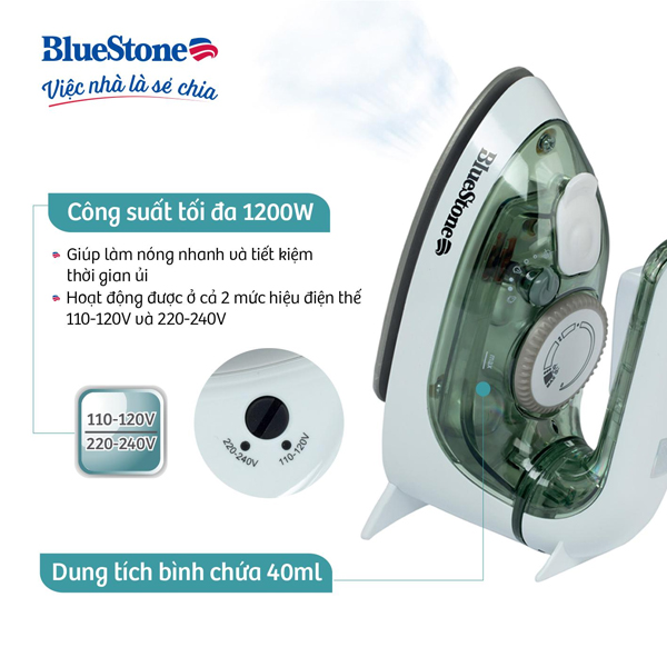 Bàn ủi hơi nước du lịch BlueStone SIB-3819