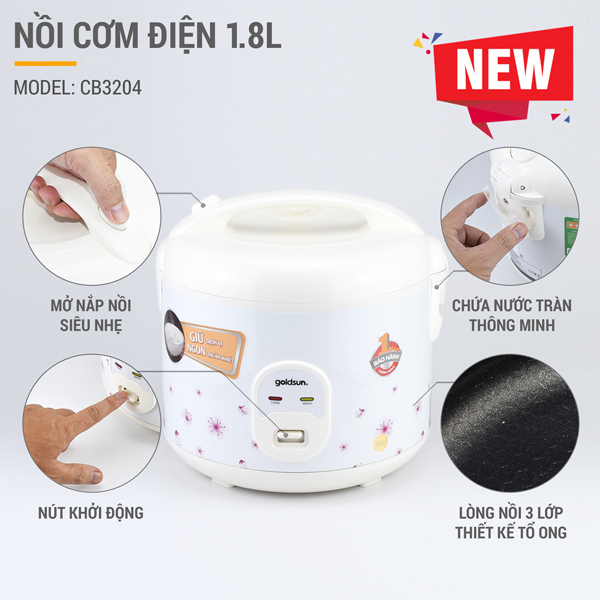 Nồi cơm điện Goldsun CB3204