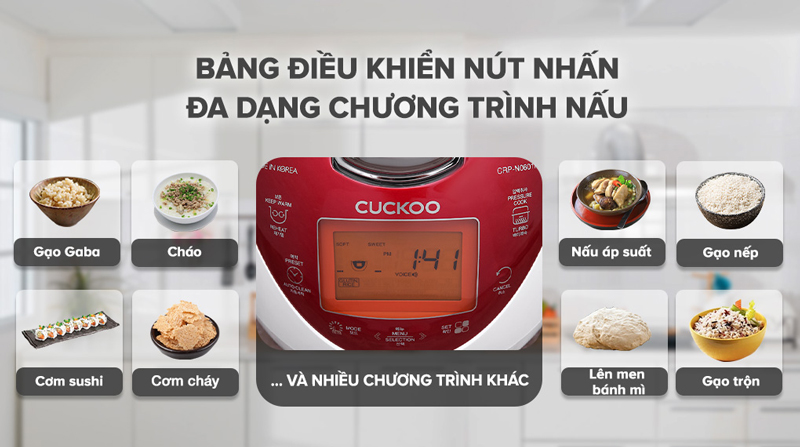 Nồi cơm điện tử áp suất Cuckoo CRP-N0601F