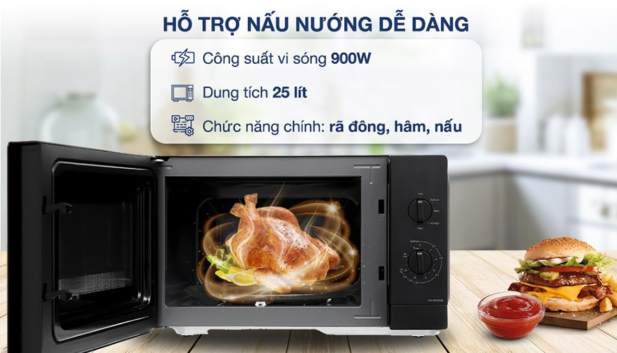 Nấu ăn đơn giản hơn với lò vi sóng Panasonic 