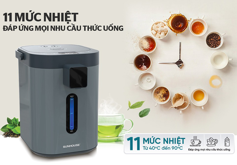 11 Mức Nhiệt Tùy Chỉnh tiện lợi