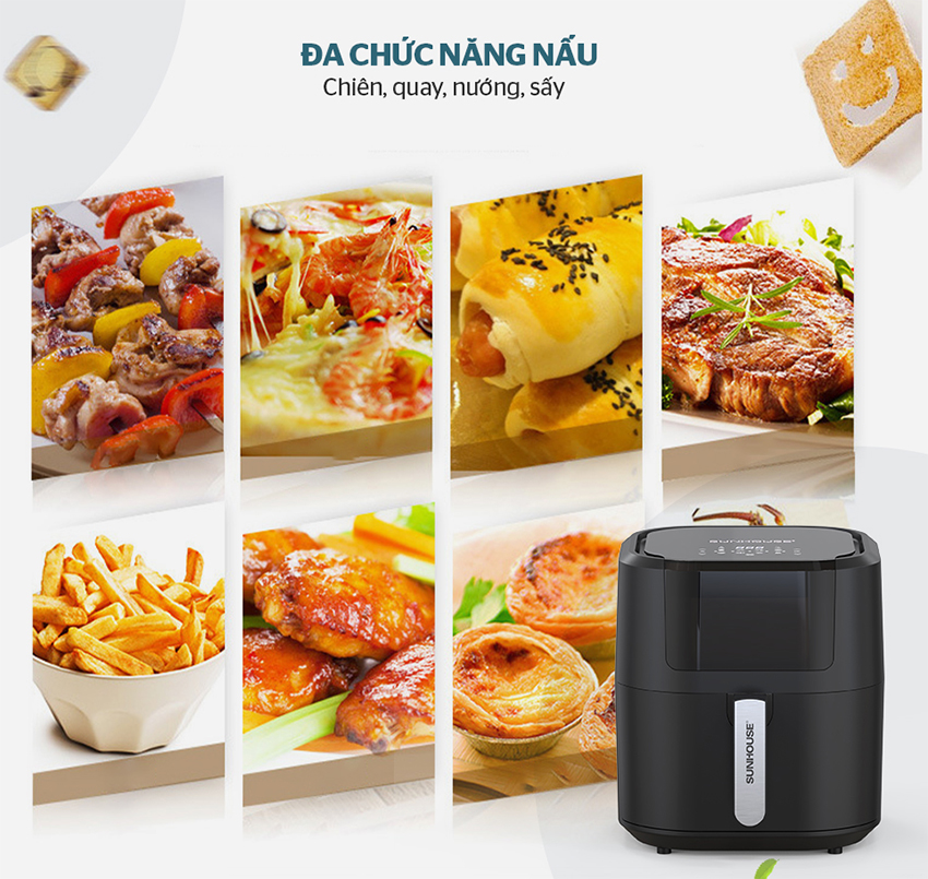 Chiếc nồi chiên không dầu quốc dân chiên nướng mọi loại thực phẩm