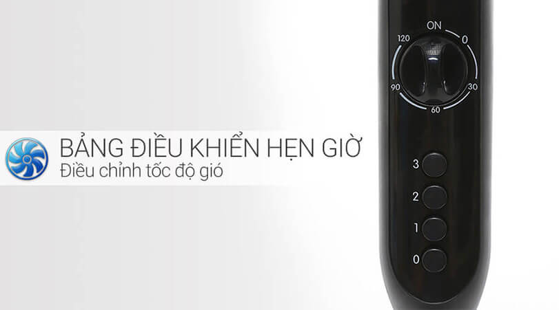 Bảng điều khiển của quạt cây đứng Midea FS40-15Q 5 cánh