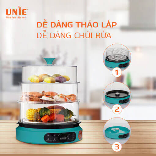 Nồi hấp 3 tầng Unie UE680