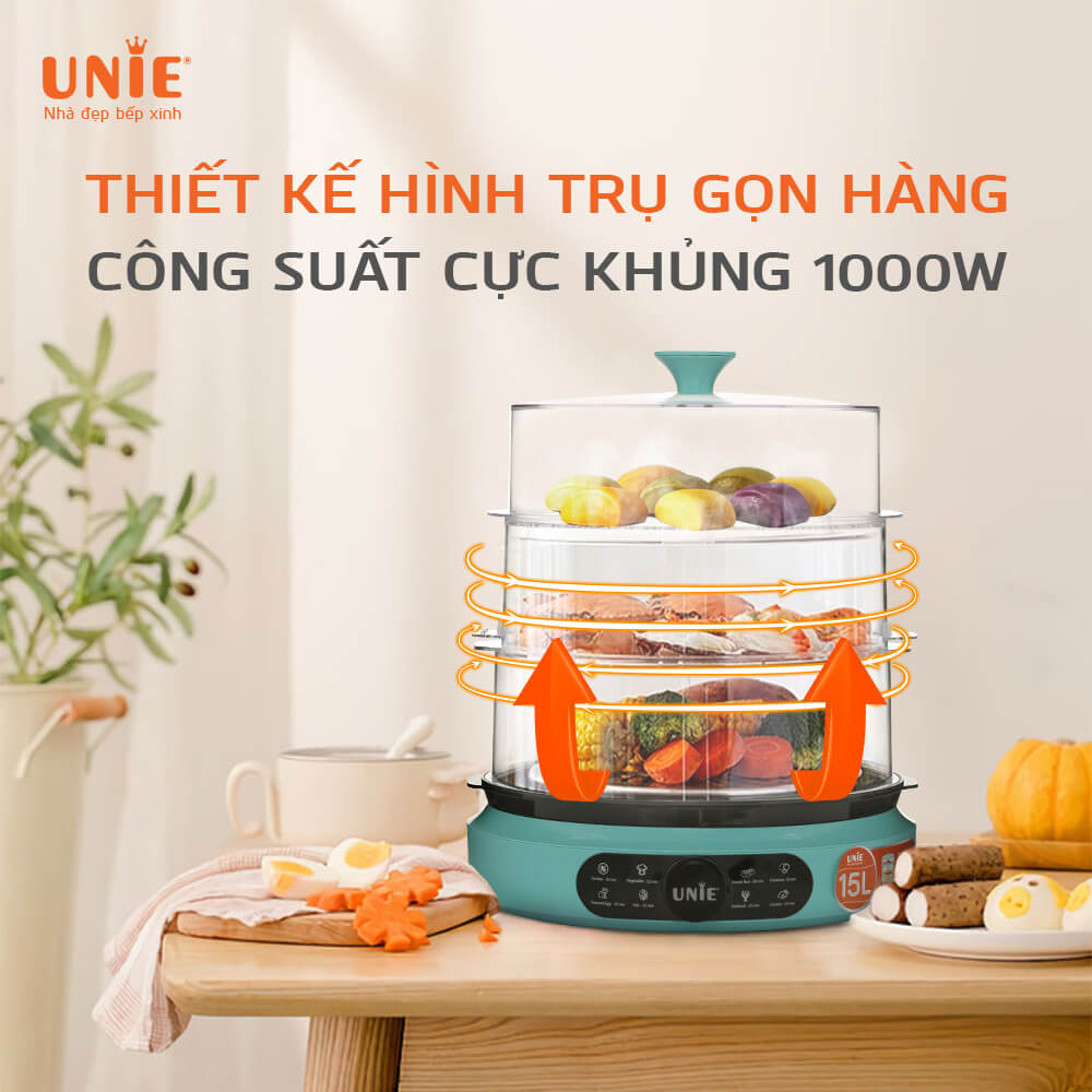 Nồi hấp 3 tầng Unie UE680