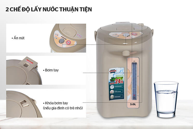 Sunhouse SHD 1530 lấy nước thuận tiện