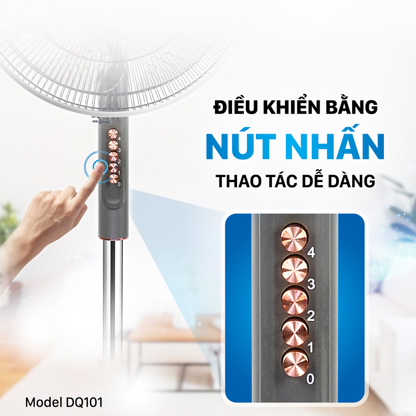 Điều chỉnh bằng nút nhấn vô cùng dễ dàng