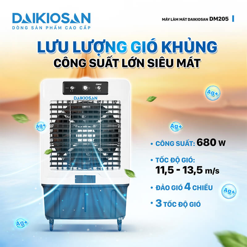 Lưu lượng gió khủng và công suất lớn