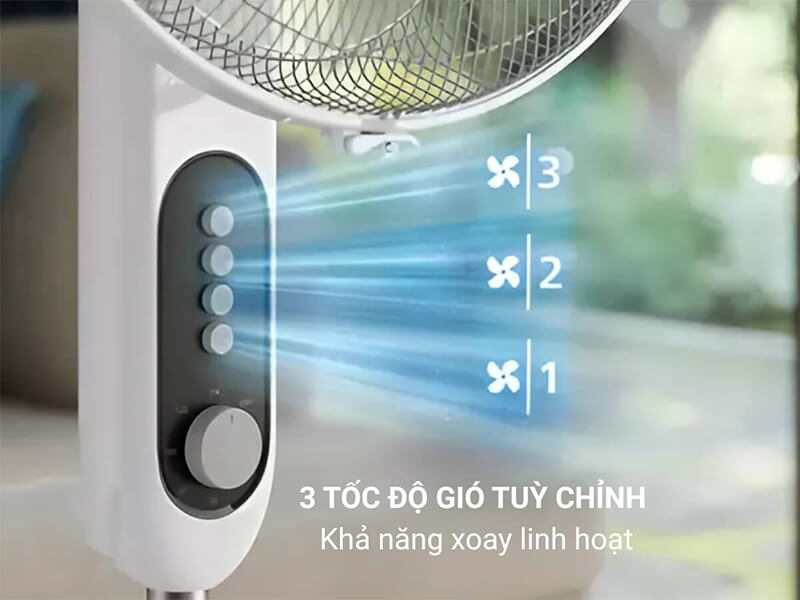 3 tốc độ gió tùy chỉnh