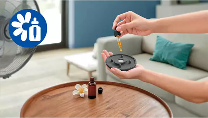 Tỏa hương tinh dầu làm mát kết hợp thư giãn