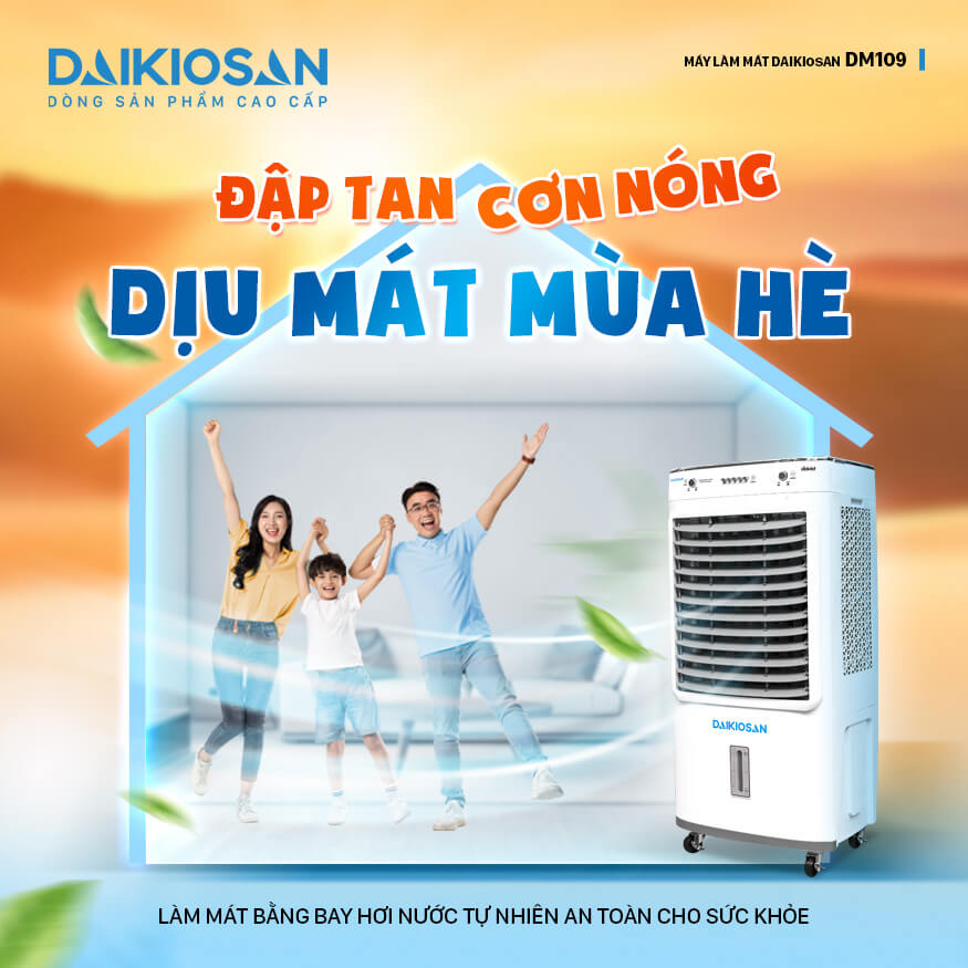 Quạt Hơi Nước Daikiosan DM109 mát dịu