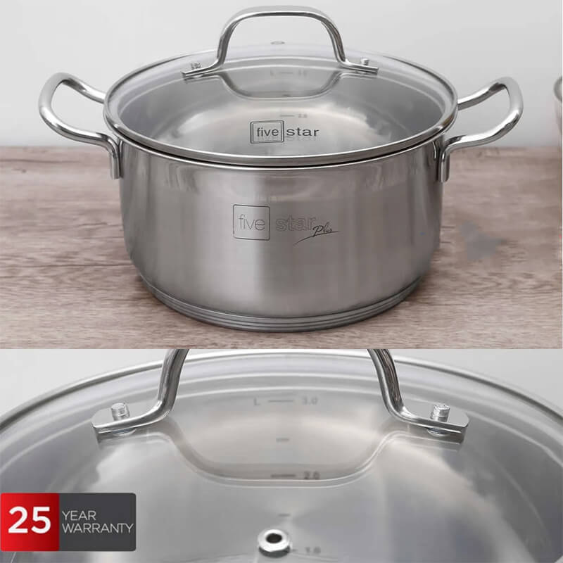 Tay cầm và quai nồi được làm từ inox