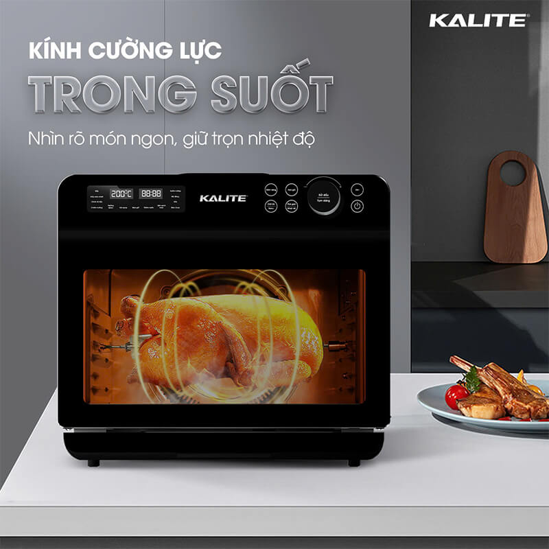 Kính cường lực trong suốt quan sát tiện lợi, giữ nhiệt tối ưu