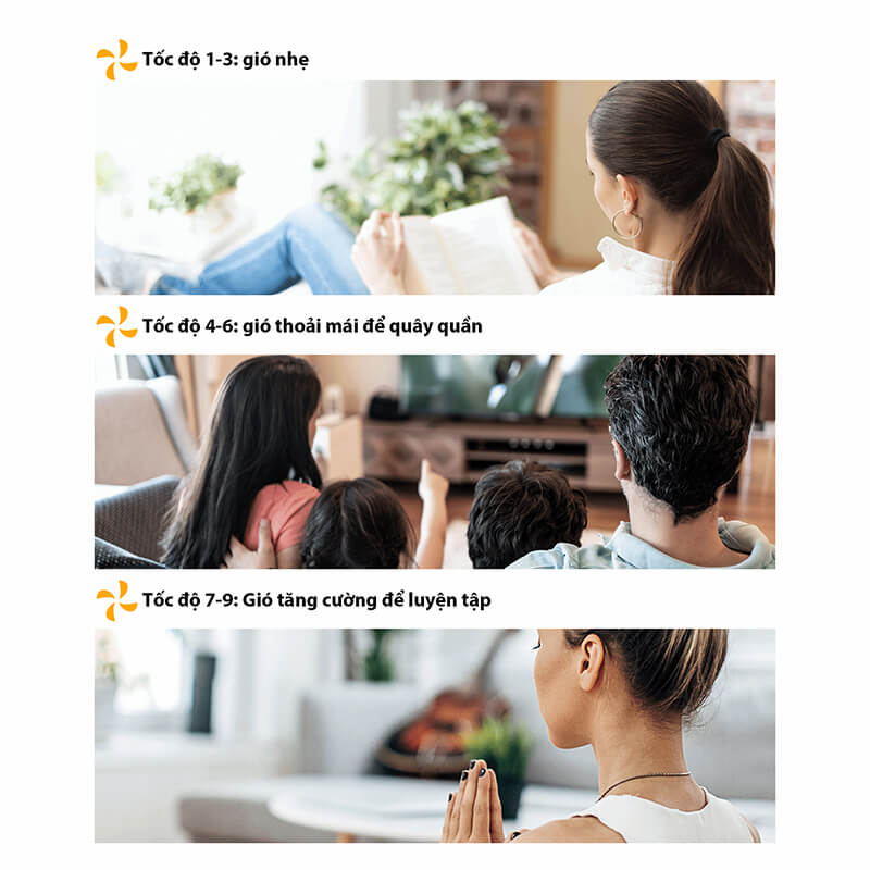 Nhiều chế độ gió linh hoạt theo từng nhu cầu