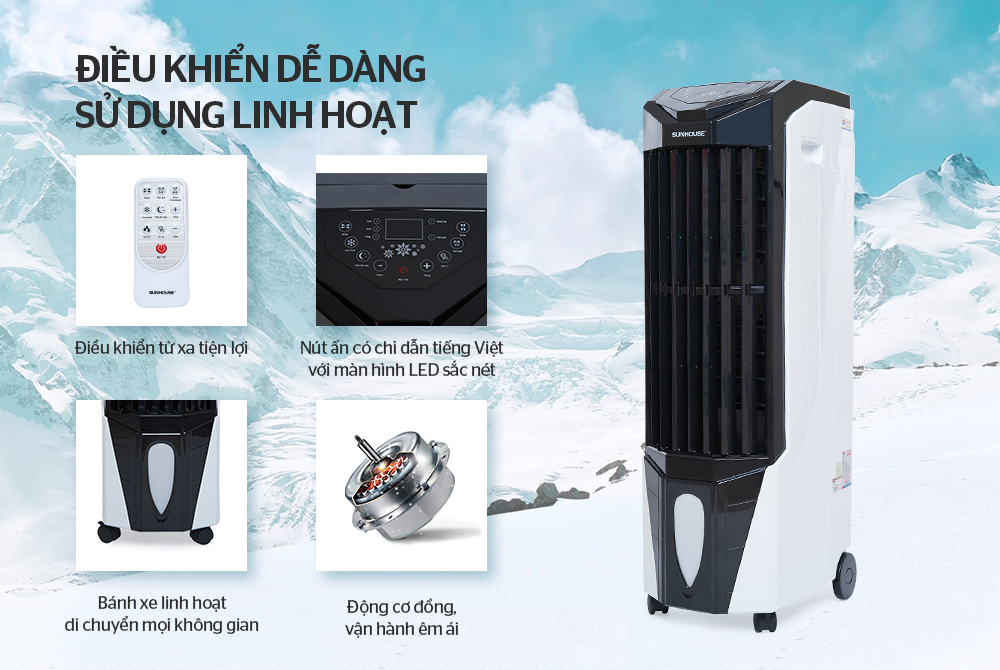 Điều khiển dễ dàng – Sử dụng linh hoạt