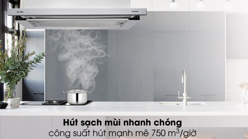 Công suất hút mạnh mẽ lên tới 650m³/h