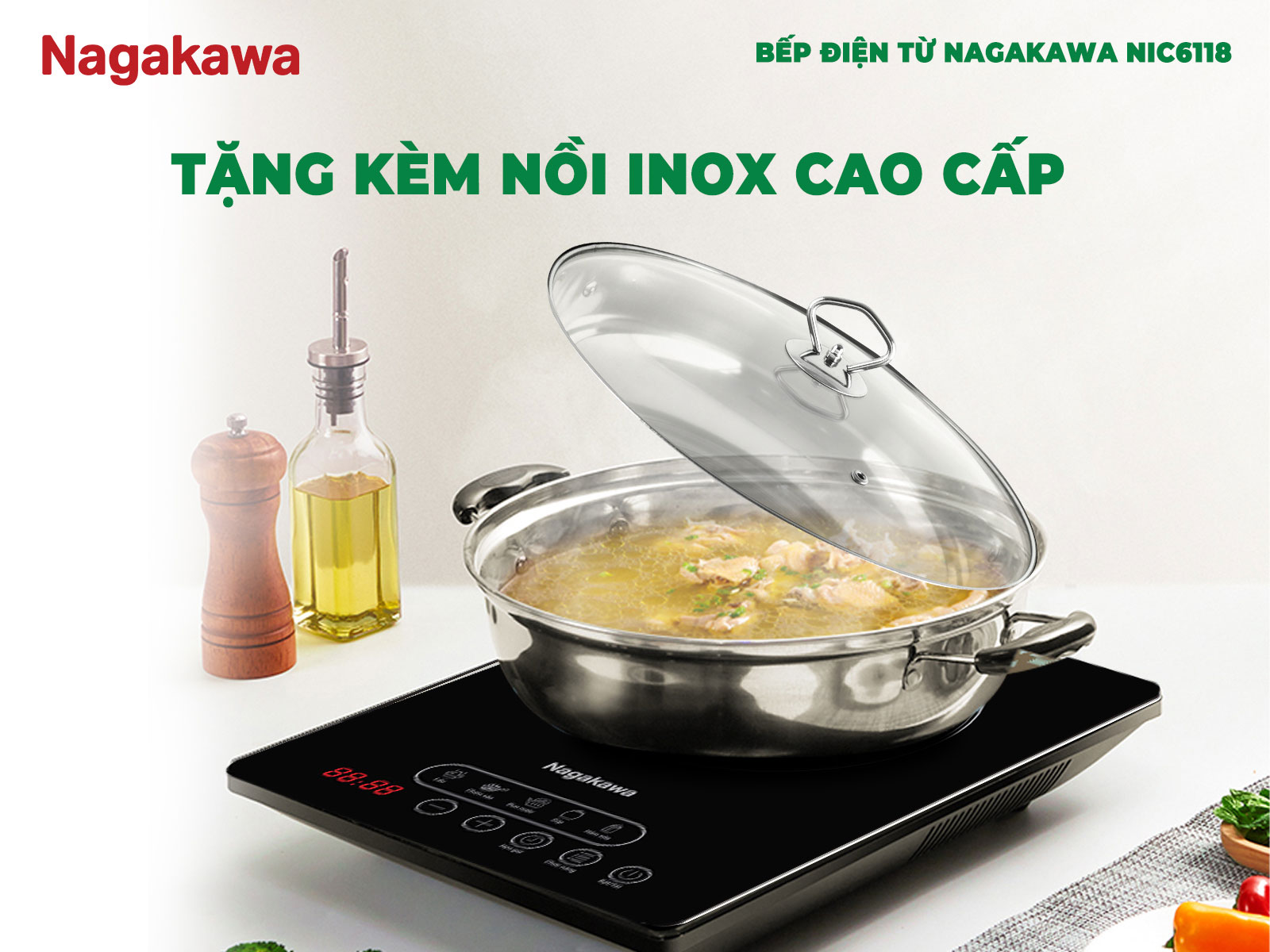 Tặng kèm nồi inox 28cm cao cấp – Sẵn sàng sử dụng ngay