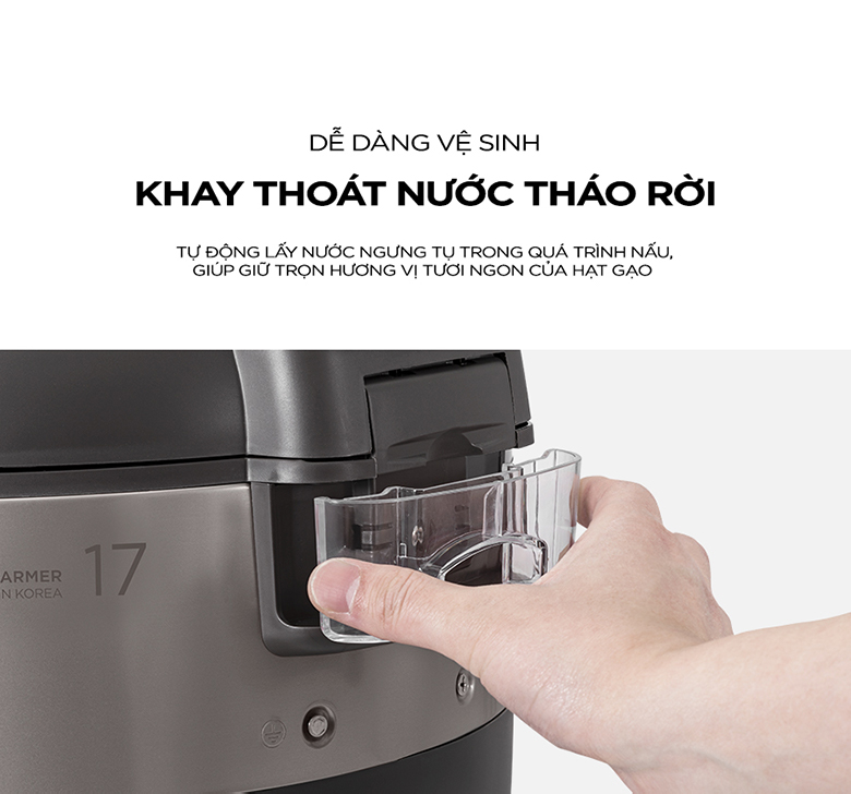 Khay thoát nước tiện lợi – giữ nồi luôn sạch sẽ