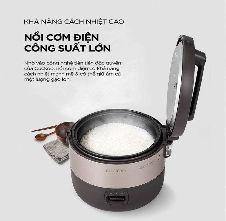 Công suất lớn – nấu nhanh, chín đều