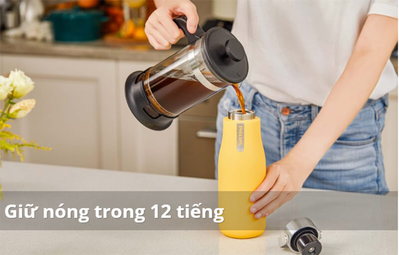 Giữ nhiệt vượt trội – nóng đến 12h