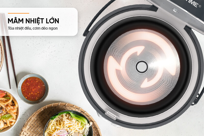 Mâm nhiệt lớn kết hợp công suất 700W