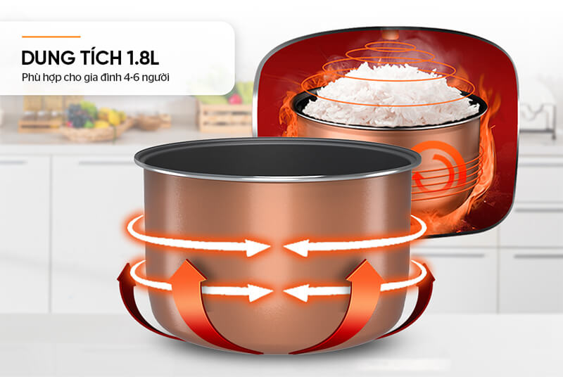 Dung tích lớn phù hợp nhu cầu của gia đình Việt