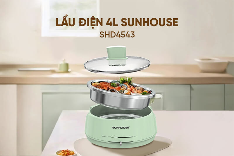 Nồi lẩu điện Sunhouse SHD4543 4.0L