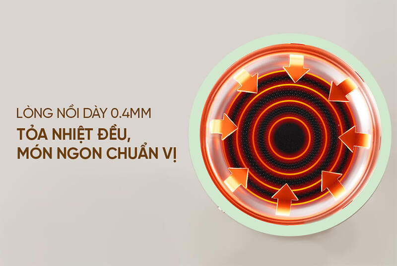 Lòng nồi dày 0.4mm
