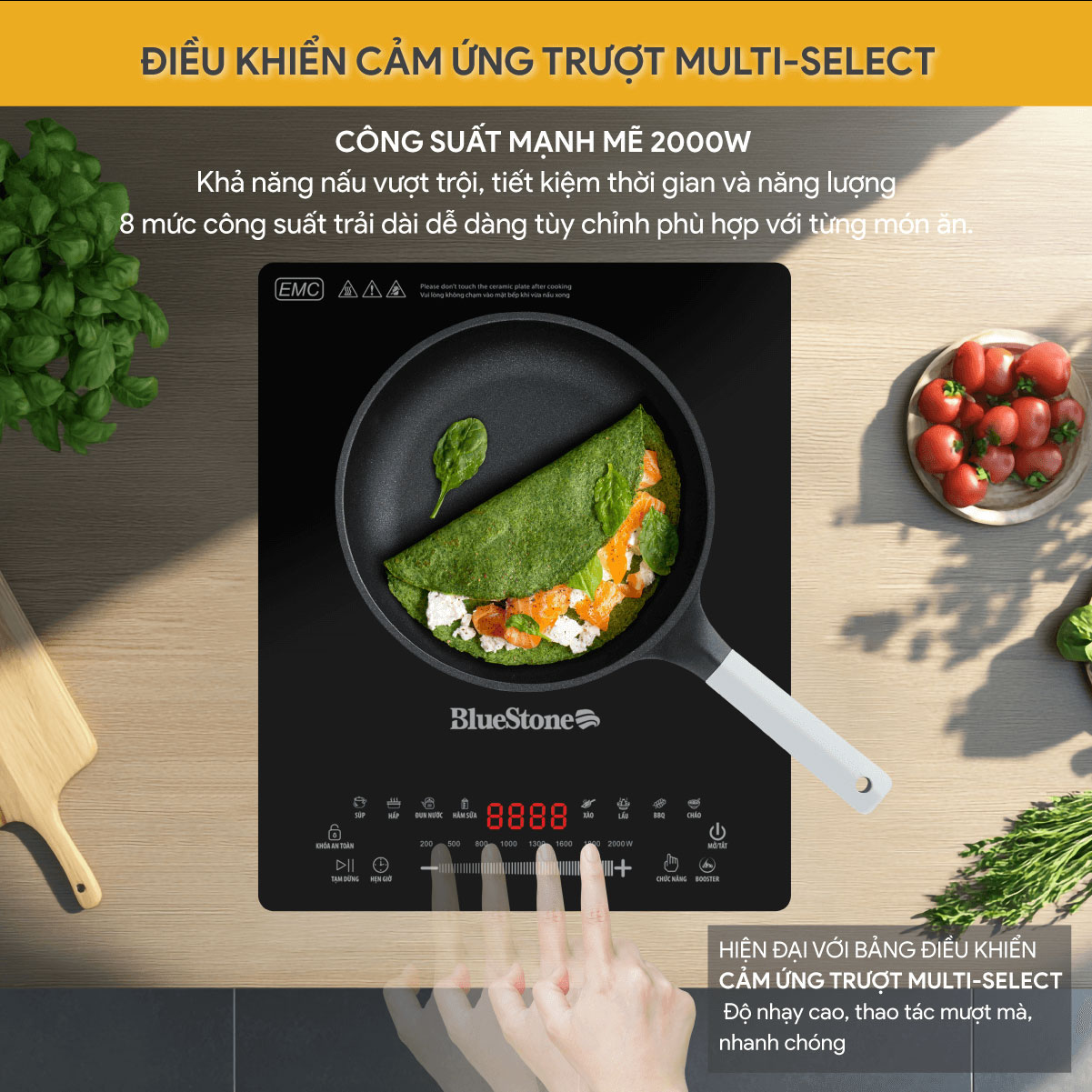 Bảng điều khiển cảm ứng trượt – Hiện đại, dễ thao tác