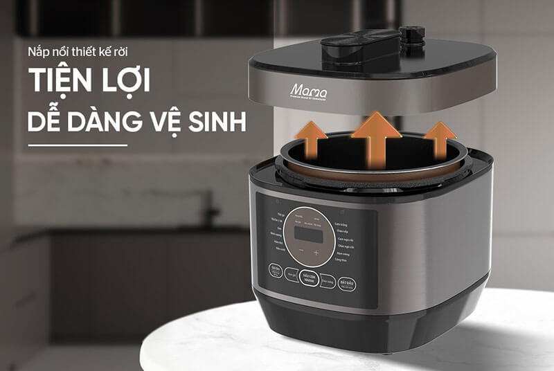 Nồi áp suất điện tử đa năng 5L SUNHOUSE MAMA SHD1580 dễ dàng vệ sinh