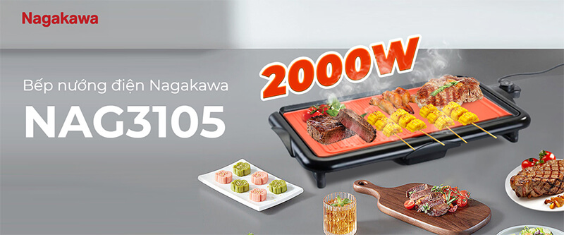 Bếp nưởng điện Nagakawa NAG3105 2000W