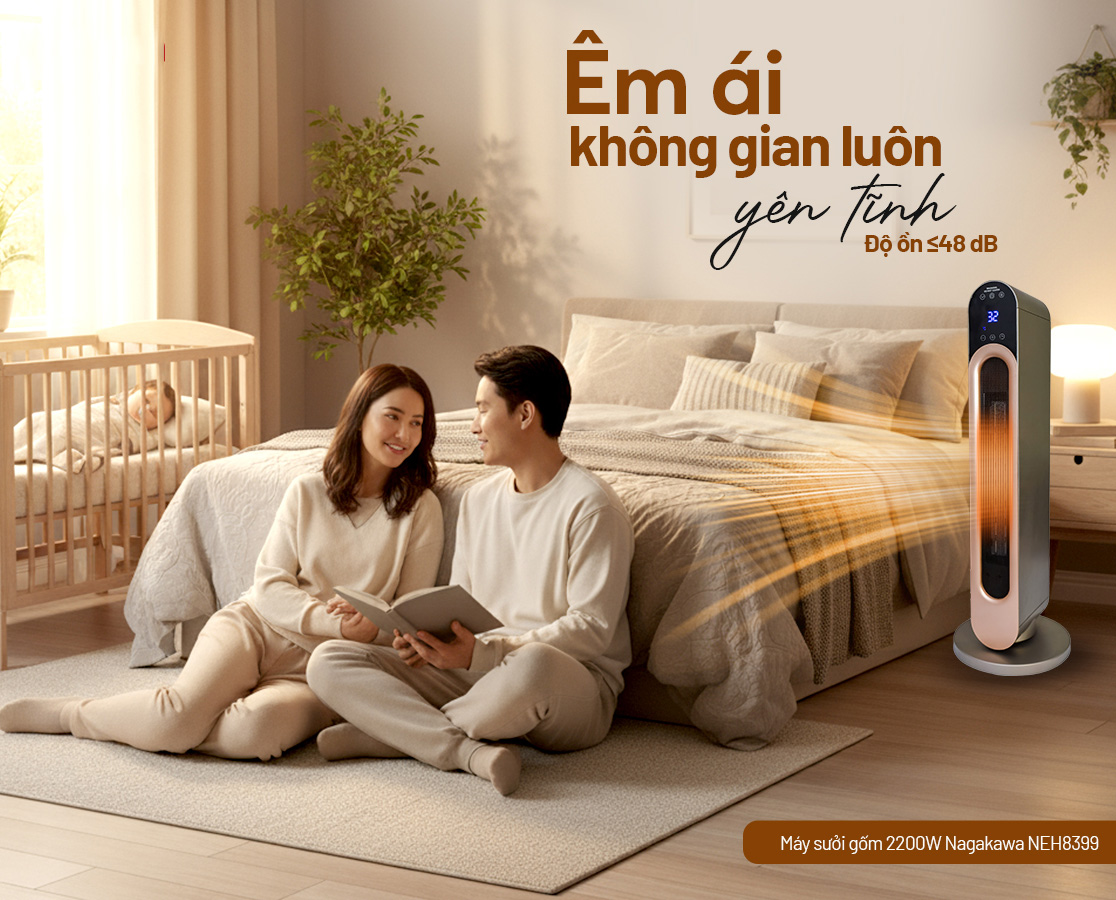 Quạt Sưởi Gốm Nagakawa 8399 2200W