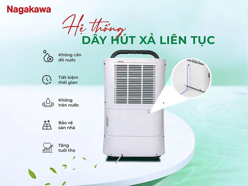 Máy hút ẩm lọc không khí Nagakawa 20L NAD8559