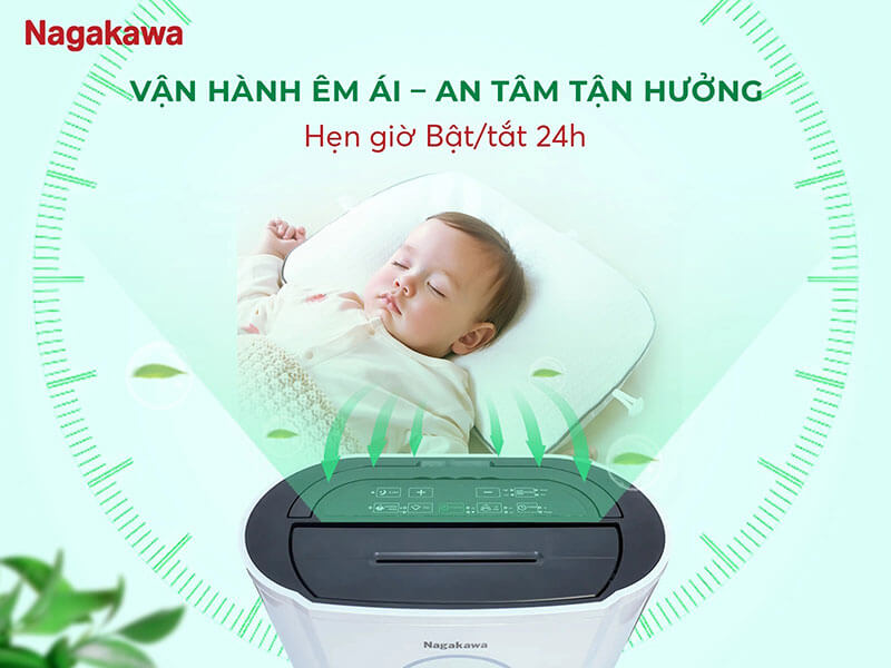 Máy hút ẩm lọc không khí Nagakawa 20L NAD8559