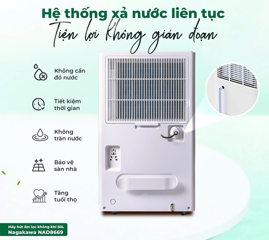 hệ thống dây xả liên tục