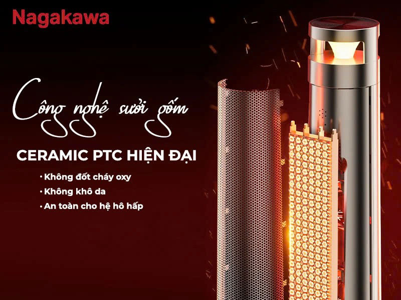 Máy sưởi gốm Nagakawa NEH8389