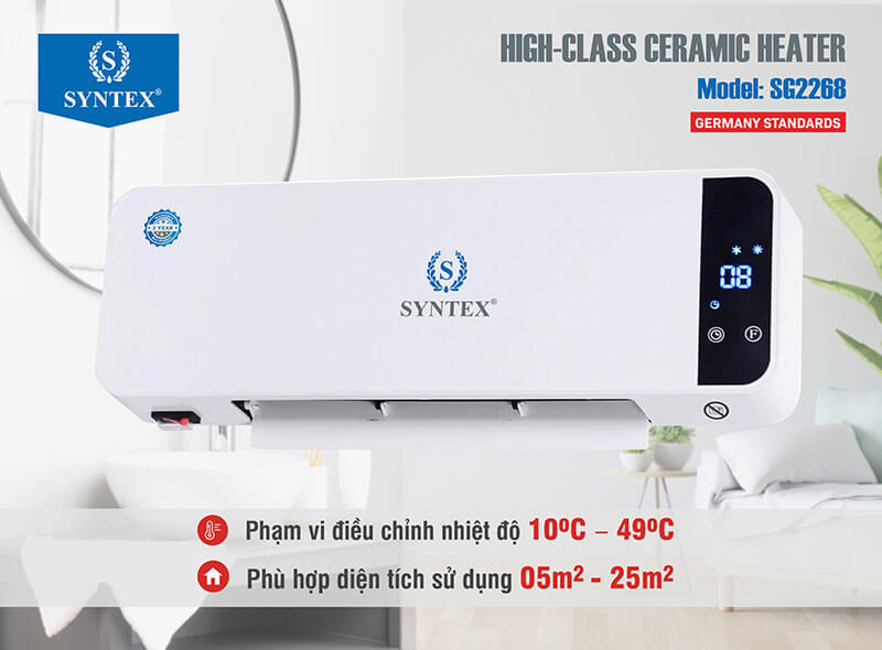MÁY SƯỞI GỐM CAO CẤP TREO TƯỜNG SYNTEX SG2268
